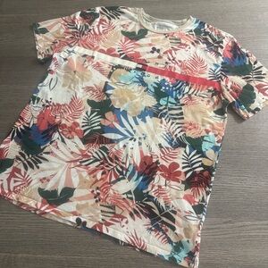 Tommy Hilfiger Men’s Hawaiian Print T-Shirt Short Sleeve Size XL Cotton